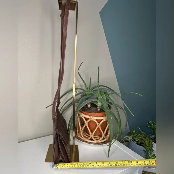 Fossil Vintage Brown Leather Crossbody Wallet Purse | 90s Y2K Minimalist - Picture 12 of 13